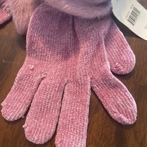 Cejon Pink Gloves with Fuzzy Cuffs Women's One Size - Picture 5 of 6