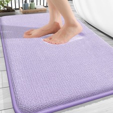 OLANLY Thick Memory Foam Bath Mat Rug 30x20, Extra Soft 30" X 20", Lavender