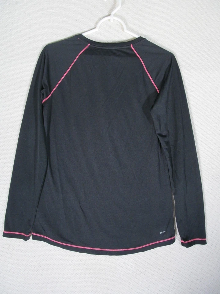 RBX Performance X-Dri Juniors Med Long Sleeve Athletic Shirt Black Pink X-Dri - Image 4 of 4