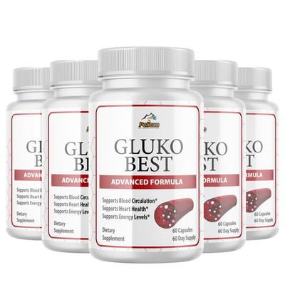 #ad GLUKO BEST Cardiovascular Health Blood Pressure amp; Sugar Support 5 Bottles $86.24