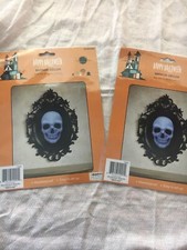 HALLOWEEN HAUNTED HOUSE SPOOKY SCARY SCENE SETTING MIRROR DECORATIONS X2 NEW