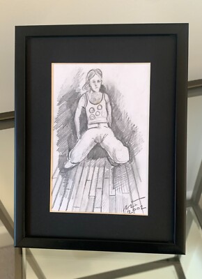 Northern Soul; ''Backdrop'', Pencil Sketch, 8 by 6 inch, Black Mounted and Framed