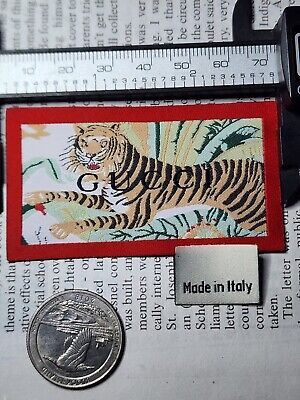 GUCCI CLOTHING LABEL TIGER RED 73 MM 2 PCS AS SHOWN MADE IN GUCCI CLOTHING LABEL TIGER RED 73 MM 2 PCS AS SHOWN MADE IN