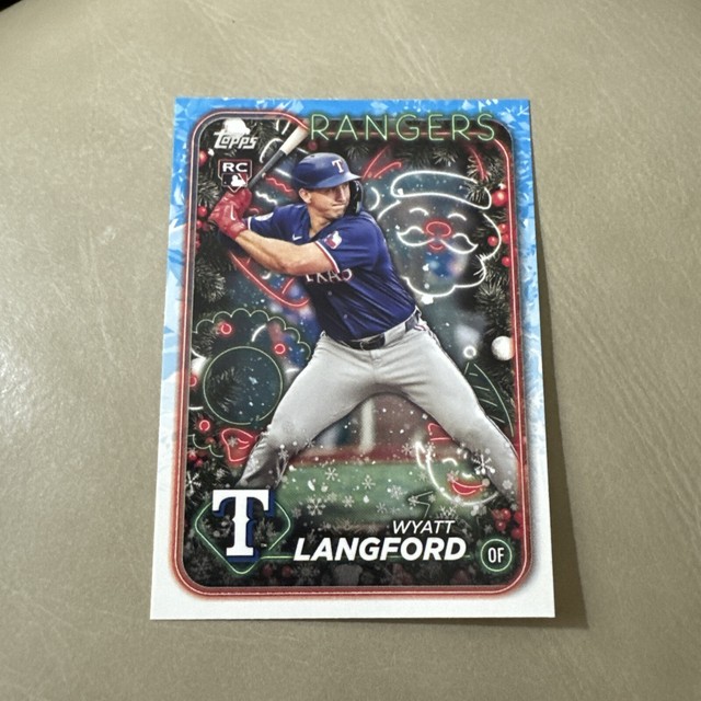 2024 Topps Holiday - Wyatt Langford Rookie #H113 (RC) Texas Rangers 🔥
