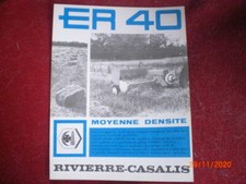 ANCIEN PROSPECTUS PUBLICITAIRE  PRESSE  RAMASSEUSE  RIVIERRE CASALIS ER 40