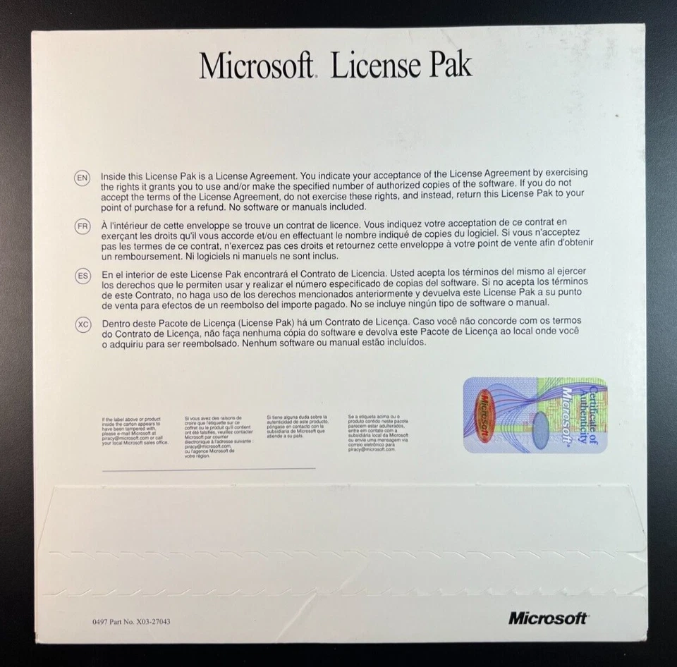 Lot of 4 NEW SEALED Microsoft Windows NT Server 4.0 CAL 1 Client Access Licenses - Image 4 of 4