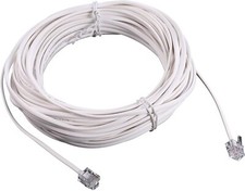 50ft 2 Conductor Telephone Extension Cord Landline Phone Cable with RJ-11 Plug