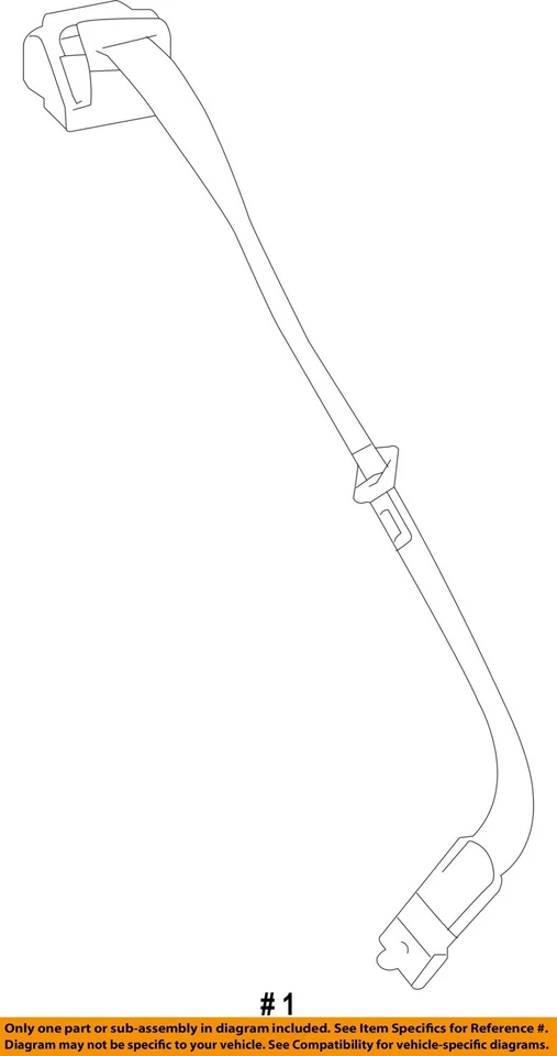 Used Front Left Seat Belt Front fits: 2007 Chevrolet Corvette bucket driver retr - Image 4 of 4