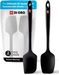 New Di Oro Seamless Series 2piece Silicone Pro Xl Spoonula & Spatula Set 600f He - Picture 1 of 8