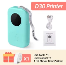 Label Maker Thermal Phomemo D30 Bluetooth Wireless Portable Labeling Printer