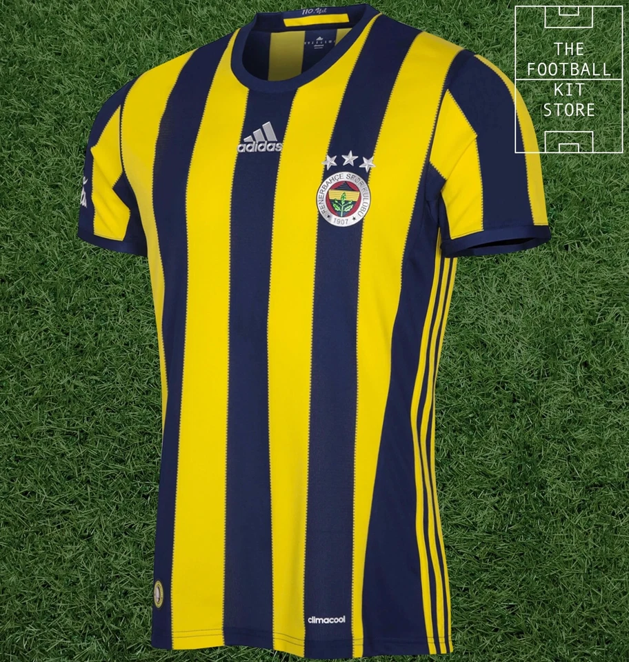 Fenerbahce Home Shirt - adidas Turkish Football Short Sleeved Jersey - All Sizes - Image 2 of 4