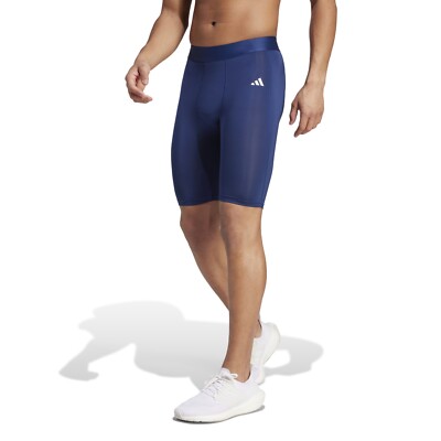 Adidas Techfit Compression Tights Shorts 9'' Team Navy HP0615 Mens Size L - XXL