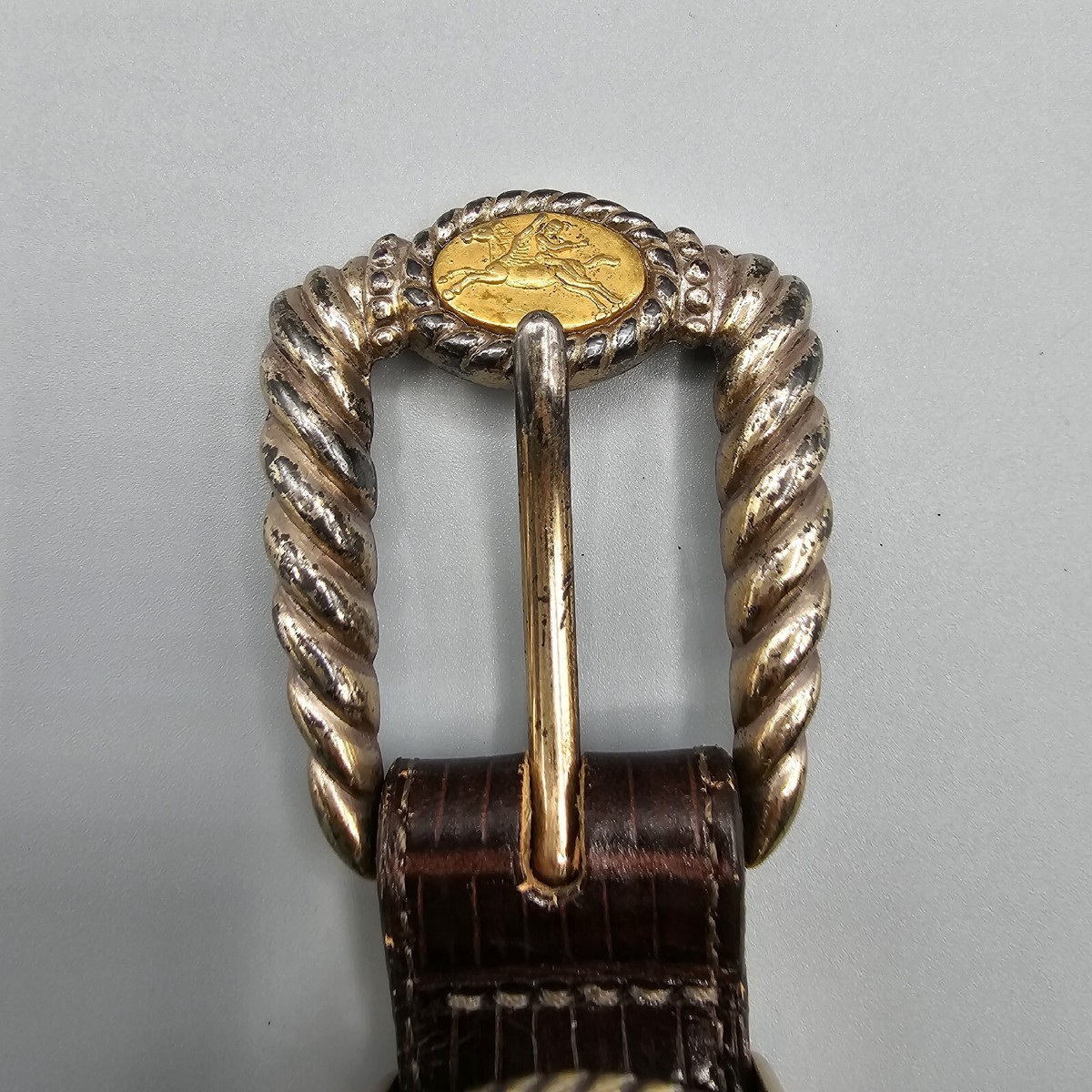 Brighton Museum Collection Womens Belt Sz M Pegasus Coin 