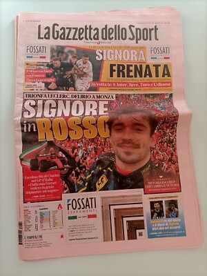 Sportzeitung Leclerc Vince GP Monza Herr in Rot 2. September 2024. Neu