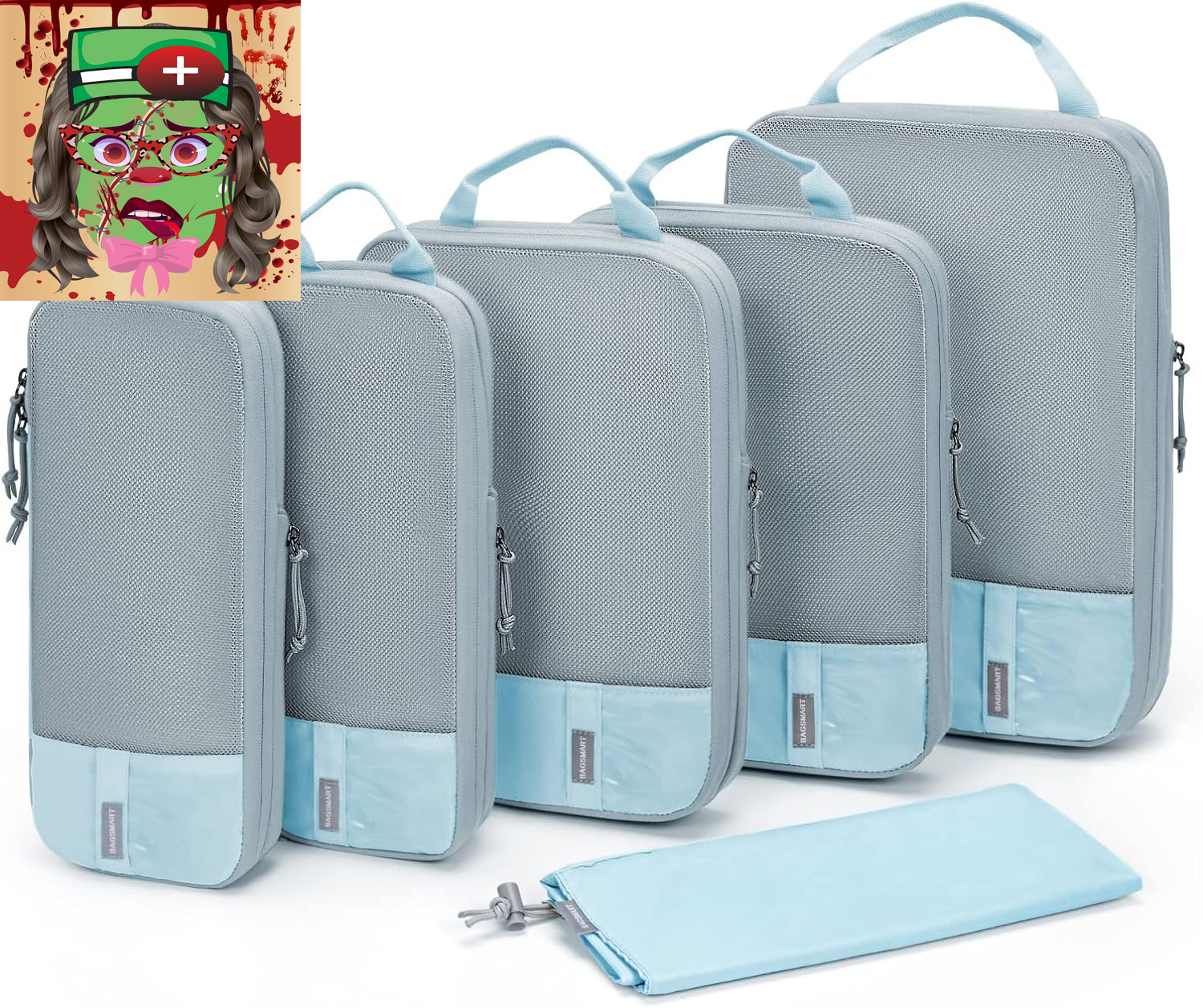 6 Set/4 Set/2 Set Compression Packing Cubes for Travel, Lightweight Vacation