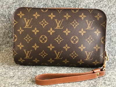 Authentic Louis Vuitton Monogram Orsay Clutch Hand Bag M51790