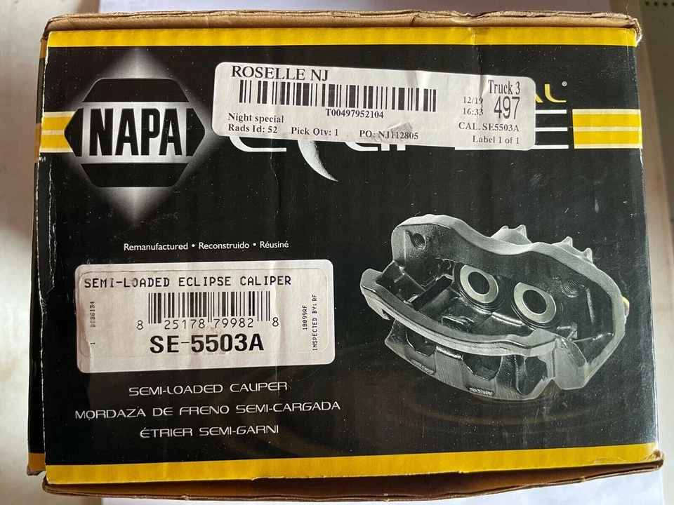 Pinza de freno de disco Total Eclipse NAPA SE-5503A para 03-08 GMC Chevrolet Van 3500 Foto 2 de 3