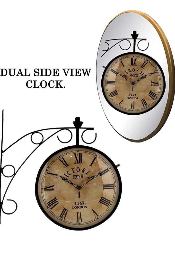 Wall Clock Victorian Station 1747 London Clock Analog  Style Vintage Nautical-image