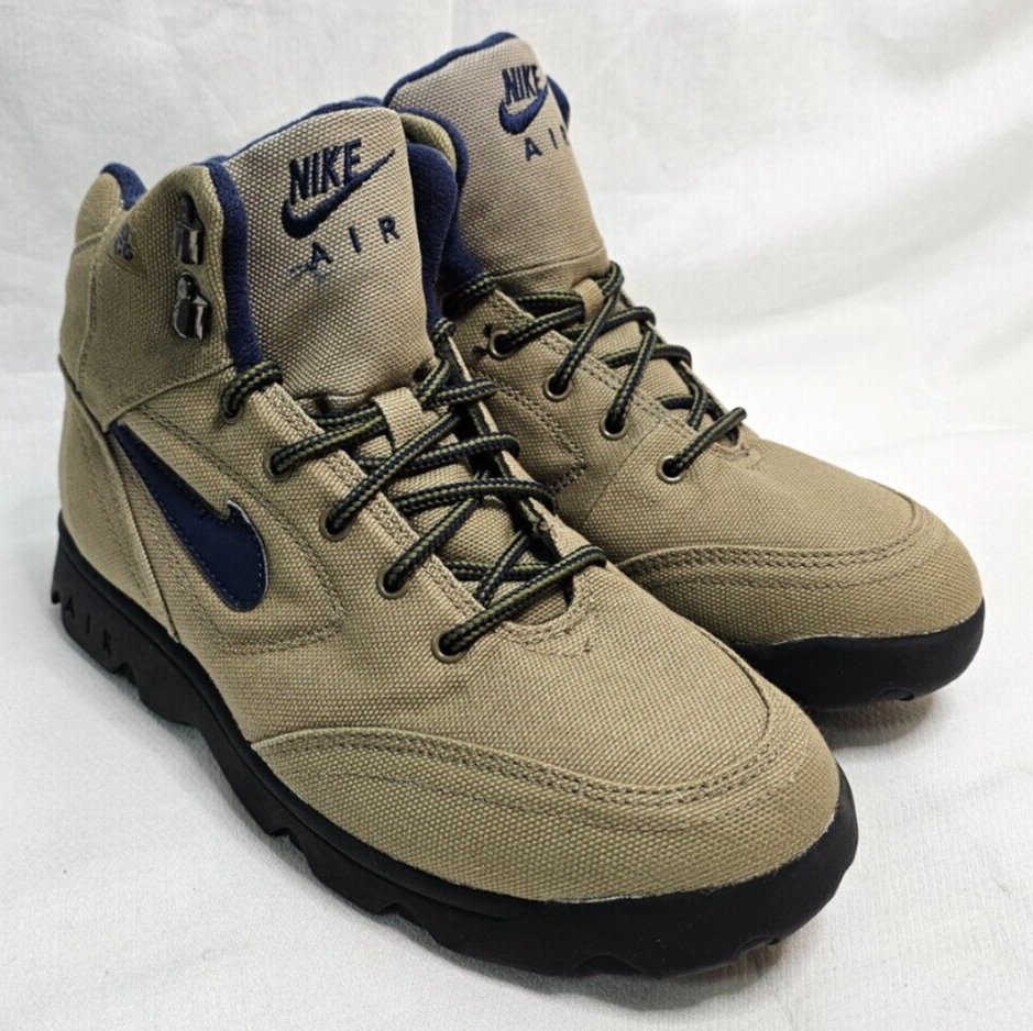 Vintage 2000 Nike ACG Regrind Soles Hiking Shoes Canvas Olive Blue