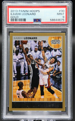 2013 Panini Hoops KAWHI LEONARD #30 Gold PSA 9 Mint San Antonio
