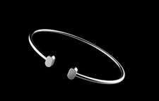 NEW Woman Women 100 Pure Titanium Bracelet Elegant Silver Arc Jewelry