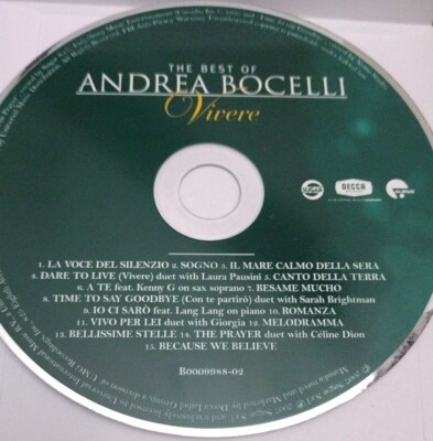 The Best of Andrea Bocelli: Vivere by Andrea Bocelli (CD only, Nov-2007, Decca)