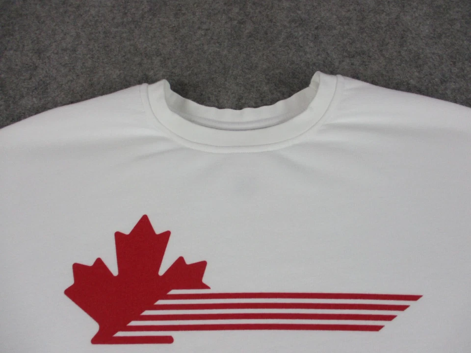 Roots Sweatshirt Womens 2XL XXL 3 White Red Canada 1973 Pullover Sweater - Image 2 of 4