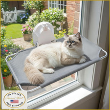 Foldable Cat Window Bed Hammock - Small Windows, Cordless, Windowsill Seat