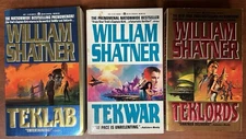 LOT (3) WILLIAM SHATNER TEK Paperbacks, Tekwar Teklab, Teklords, Used