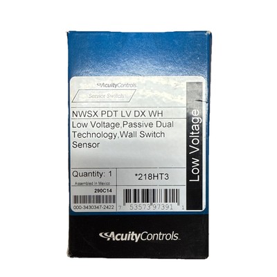 Litonia Lighting Acuity Controls NWSXA PDT LV DX WH Wall Occupancy Sensor Switch