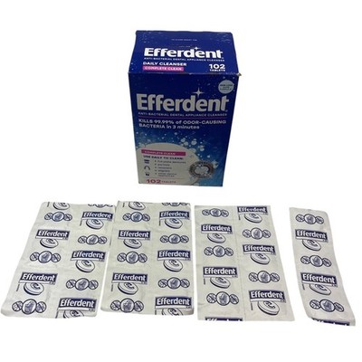 Efferdent Anti-Bacterial Denture Cleaner Tablets Kills Odor-Causing Bacteria