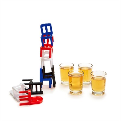 24 Piece Stacking Chairs Drinking Game
