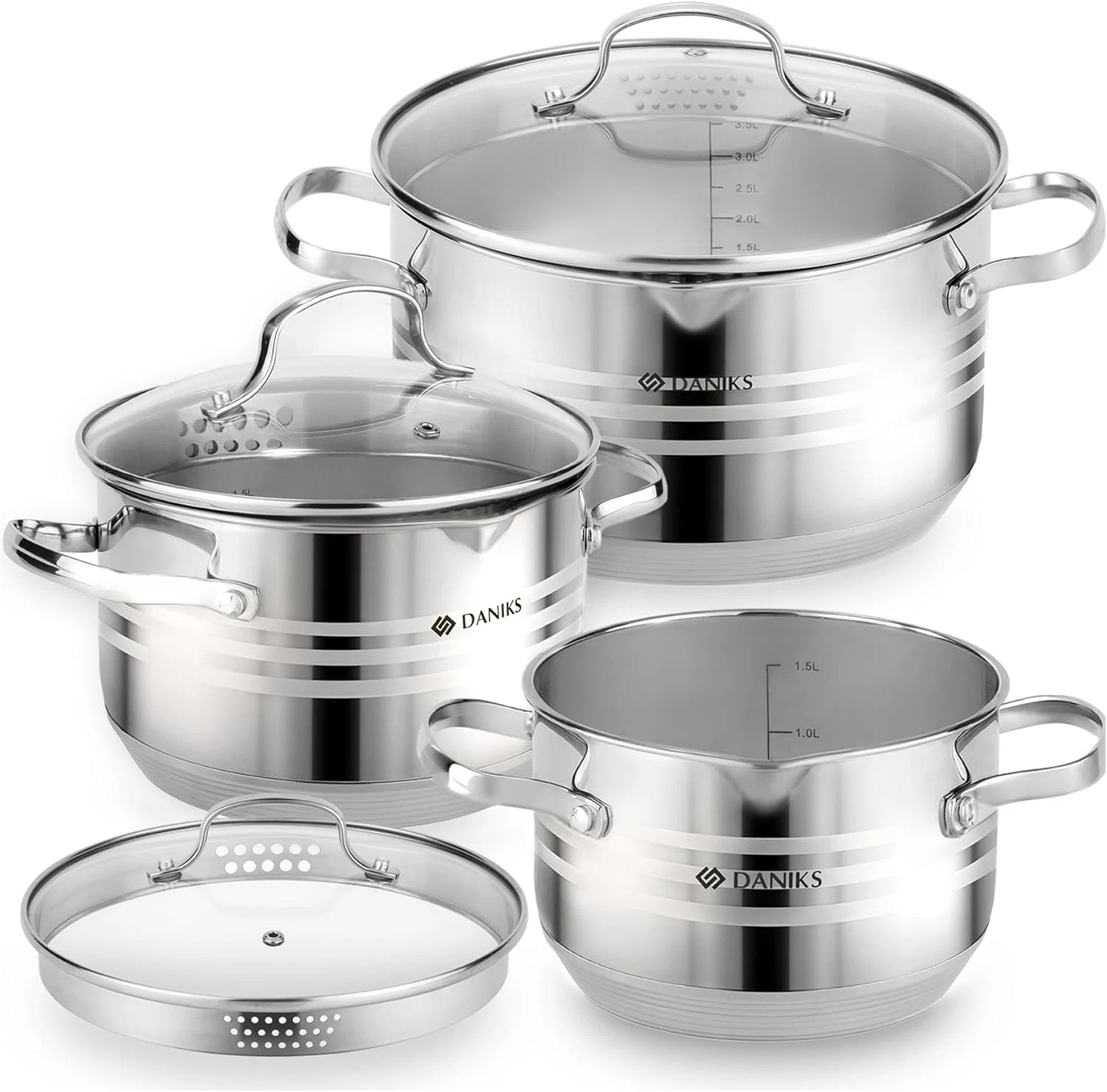 Tokio 6-Piece Stainless Steel Cookware Set - Induction Ready & Dishwasher Safe