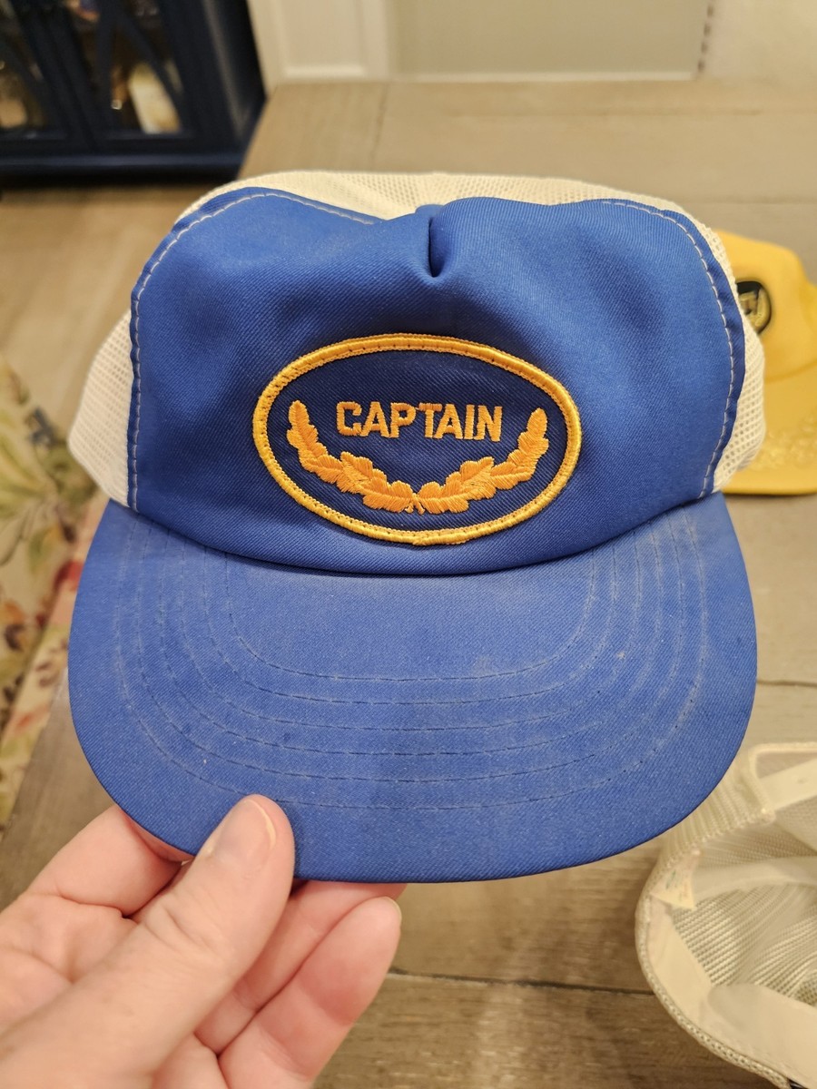3 Vintage Captain Mesh Hat Trucker Boat Cap One Size Navigater 1st Mate Yacht View 6