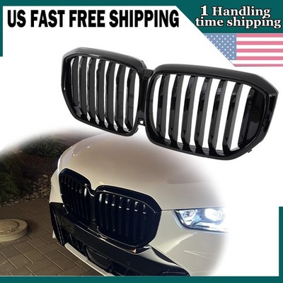US Glossy Black Front Bumper Kidney Grille Grill For BMW G05 LCI X5 M60i 2023+