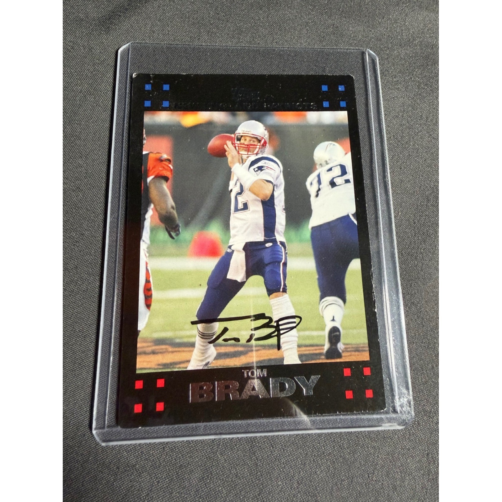 2007 Topps Tom Brady New England Patriots Football Card 10 of 12 Facsimile Auto