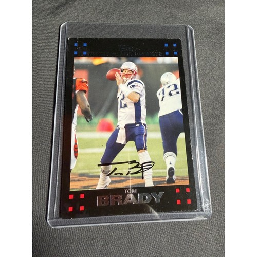 2007 Topps Tom Brady New England Patriots Football Card 10 of 12 Facsimile Auto