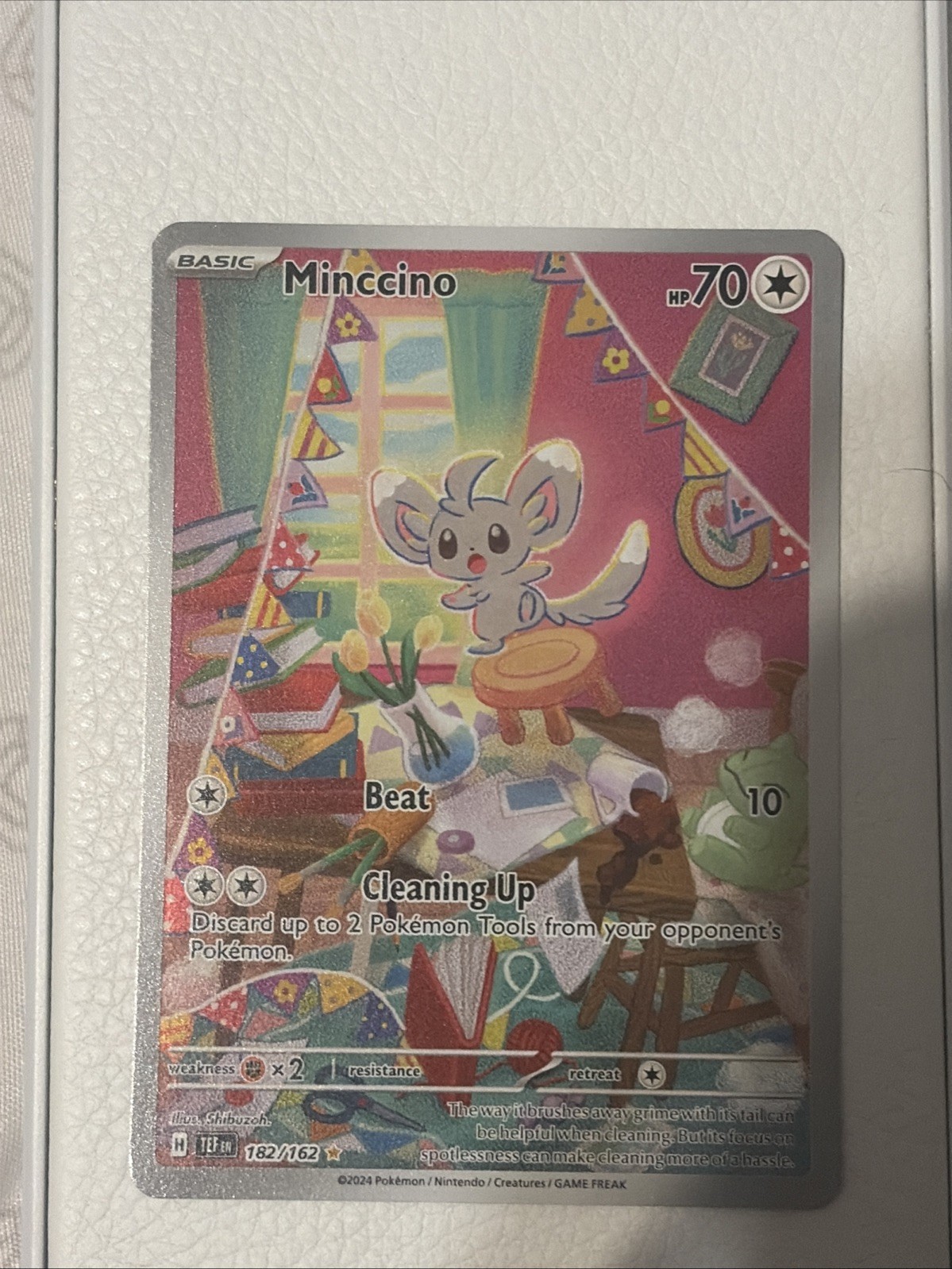 NM Minccino 182/162 Temporal Forces Illustration Rare Art Rare TEF