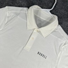 Camisa Polo NoBull Para Hombre Grande Blanca Manga Corta CrossFit Golf Informal Activa