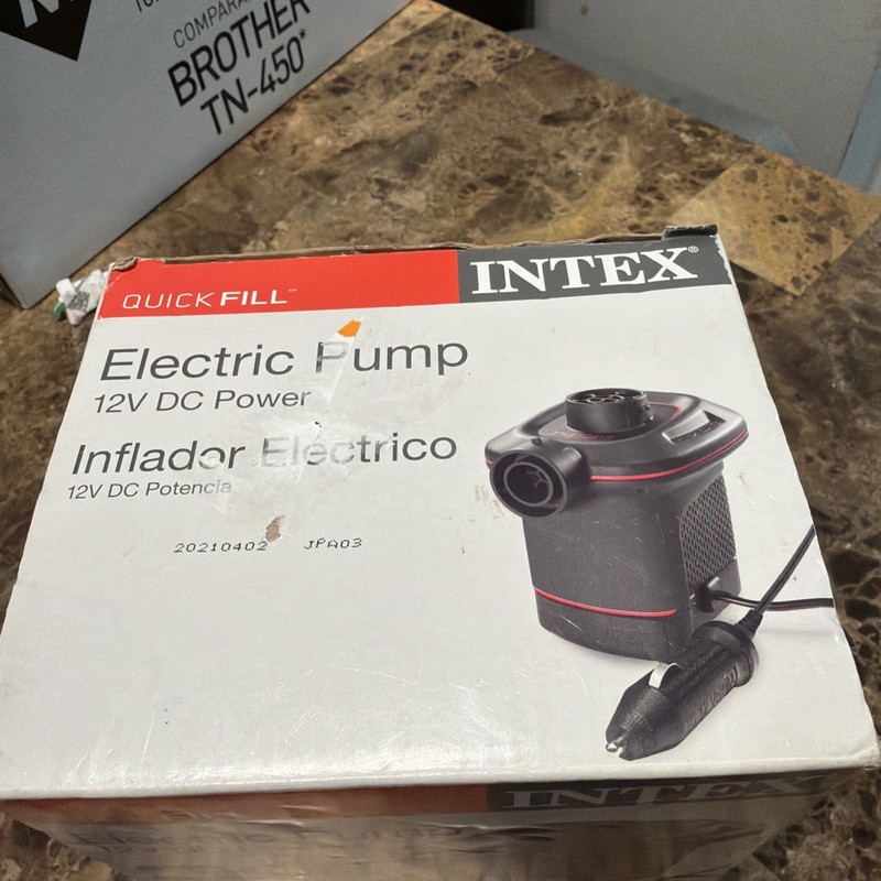 Intex Quick Fill DC 12V Electric Pump 23.0CFM 12V DC Power One Air Pump