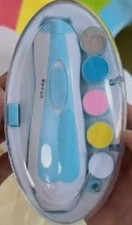 Ylawost Baby Nail Trimmer Electric 6-in-1 Blue01 with Light Safety Cutter