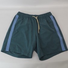 Fair Harbor Mens Large Blue Lined Swim Trunks Shorts Athletic Gym Running 6.5"