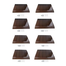 Auvent de porte de fenêtre Marron avec vis pour terrasse extérieure Jardin