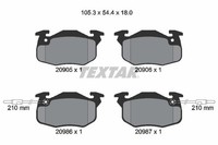 Textar Textar BremsbelÄGe Vorne 2090506 CitroËN Peugeot Renault 2090506