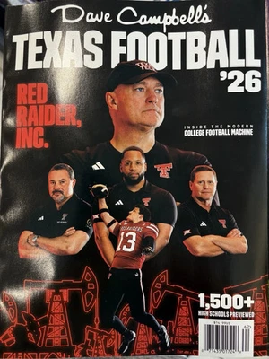 Dave Campbell's Texas Football 2026 Preview Magazine Brand New Texas Tech - Image 1 of 4