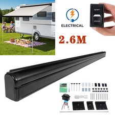 2.6M RETRACTABLE ELECTRIC AWNING ROLL OUT SUN CANOPY CAMPERVAN MOTORHOME VAN RV