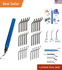 Versatile Deburring Blade Set with Swivel Handle - Quick Installation, 30 Pieces