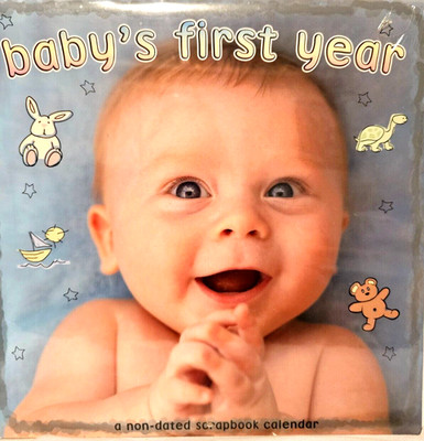 Baby's First Year Memory Keepsake Scrapbook Book Wall Non-Dated Calendar