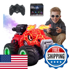 BEZGAR 1:18 RC Monster Truck with Water Spray & 2 Batteries for Boys 4-7