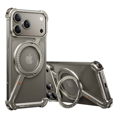 Cool Metal Bumper Magnetic Stand Phone Case For iPhone 17 Pro Max 16 15 14 13 12